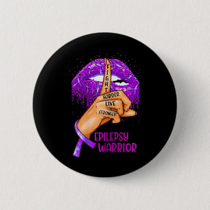 Ki Support Epilepsy Awareness Costume Lips Ribbon  6 Cm Round Badge
