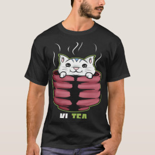 Ki Tea Cat In A Cup Having A Hot Bath On Purrsday T-Shirt