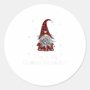 Ki This Is My Christmas Pajama Shirt Gno Classic Round Sticker