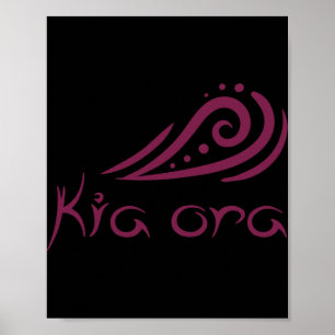 Kia Ora Hello Wave In Maori New Zealand Lynesian Poster