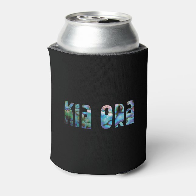 KIA ORA KIWI GREETING CAN COOLER (Can Back)