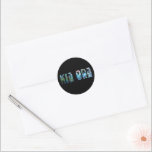 KIA ORA KIWI GREETING PAUA CLASSIC ROUND STICKER<br><div class="desc">Classic New Zealand greeting - in the vibrant colors of the Paua shell.</div>