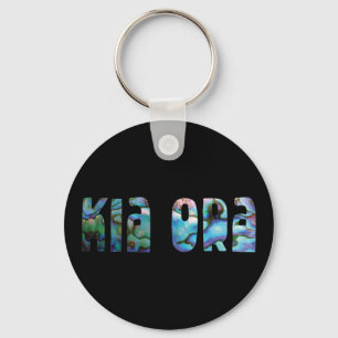 KIA ORA KIWI GREETING PAUA KEY RING