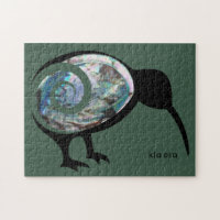 KIA ORA NZ KIWI BLACK PAUA FERN KORU NEW ZEALAND