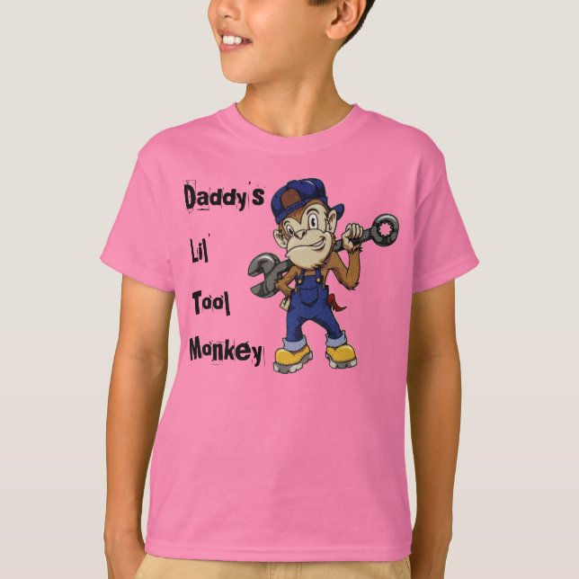 Kian is Daddy's Lil' Tool Monkey T-Shirt (Front)