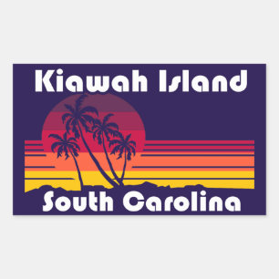 Kiawah Island Beach South Carolina Rectangular Sticker