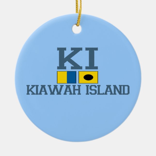 Kiawah Island. Ceramic Tree Decoration (Front)