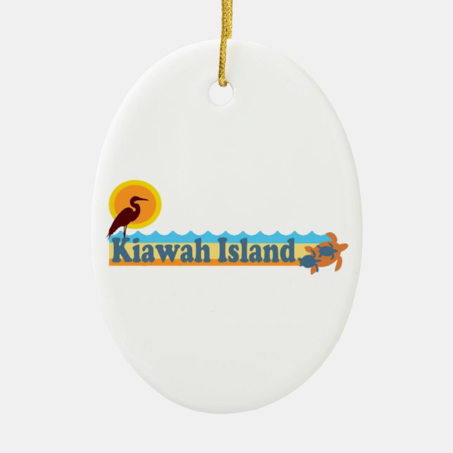 Kiawah Island. Ceramic Tree Decoration (Front)