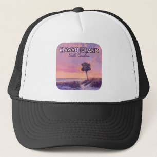Kiawah Island South Carolina Beach Palm Tree Trucker Hat