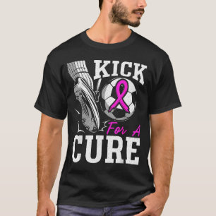 Kick For A Breast Cancer Awareness Nk Ribbon Socce T-Shirt