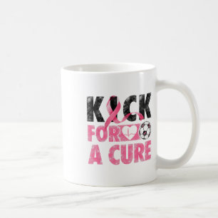 Kick For A Cure Breast Cancer Awareness Pink Ribbo Coffee Mug