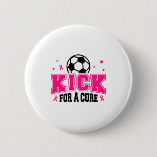 Kick For A Cure Soccer Breast Cancer Awareness Pin