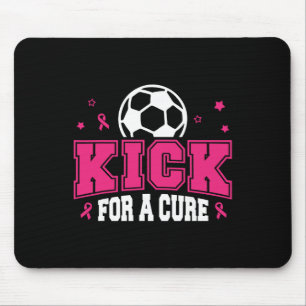 Kick For A Cure Soccer Breast Cancer Awareness Pin Mouse Pad