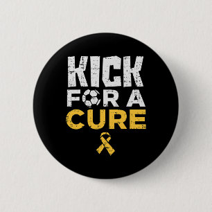 Kick For A Cure Soccer Childhood Cancer Awareness 6 Cm Round Badge
