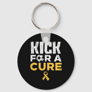 Kick For A Cure Soccer Childhood Cancer Awareness  Key Ring