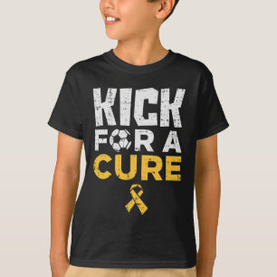 Kick For A Cure Soccer Childhood Cancer Awareness  T-Shirt