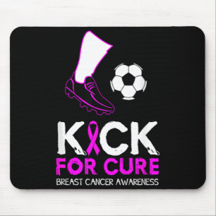 Kick For Cure Soccer Ball Design Breast Cancer Mouse Pad