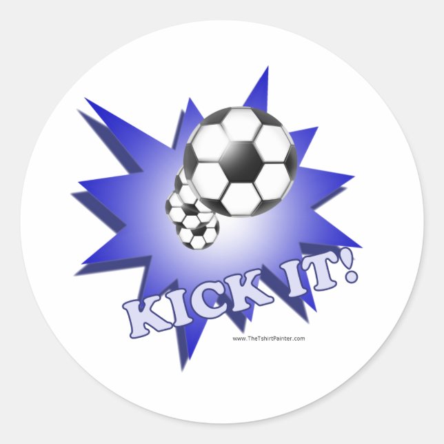 Kick It! Classic Round Sticker (Front)