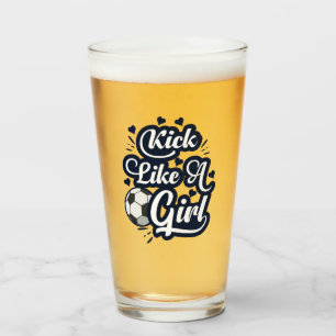 Kick Like A Girl Glass