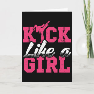 Kick Like Girl Karate Taekwondo Martial Arts Gift Card