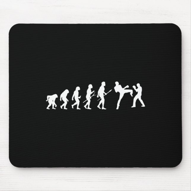 Kick Mma Kickboxing Boxer Boxing Human Evolution S Mouse Pad (Front)