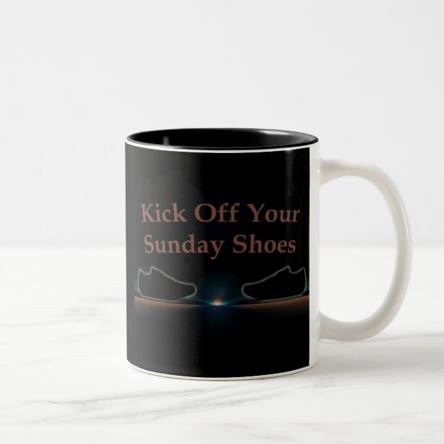 Kick Off Your Sunday Shoes Two-Tone Coffee Mug (Right)
