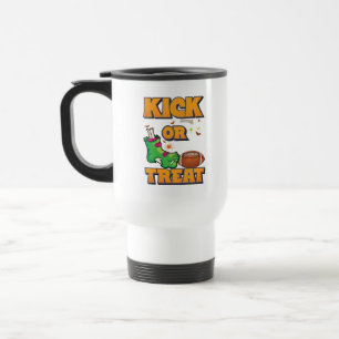 Kick Or Treat Funny Football Halloween Travel Mug