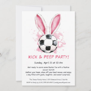 Kick & Peep Party – Easter Soccer Invitation