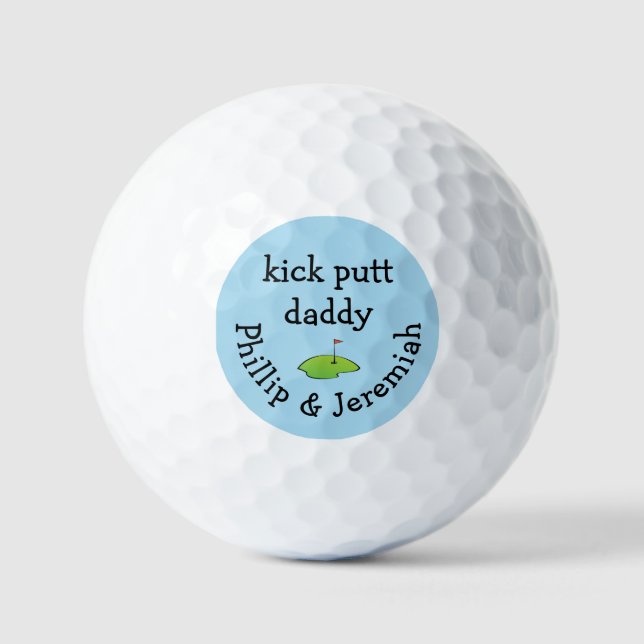 Kick Putt Daddy Family Names Golf Balls (Front)