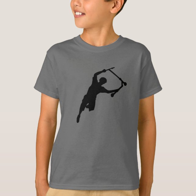 Kick Scooter Sport Fun  Silhouette T-Shirt (Front)