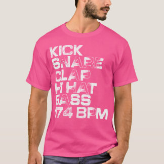 Kick Snare Clap Hi Hat Bass 174 Bpm Synthesizer Dr T-Shirt