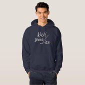 Kick Some Ice Funny Hockey Pun Hoodie (Front Full)