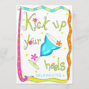 Kick up Your Heels Invitation White