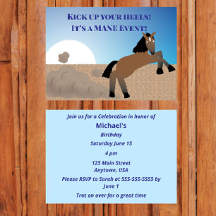 Kick up your heels, it's a mane event invitation