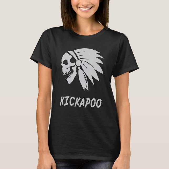 Kickapoo Native American Indian Born Freedom Evil  T-Shirt (Front)