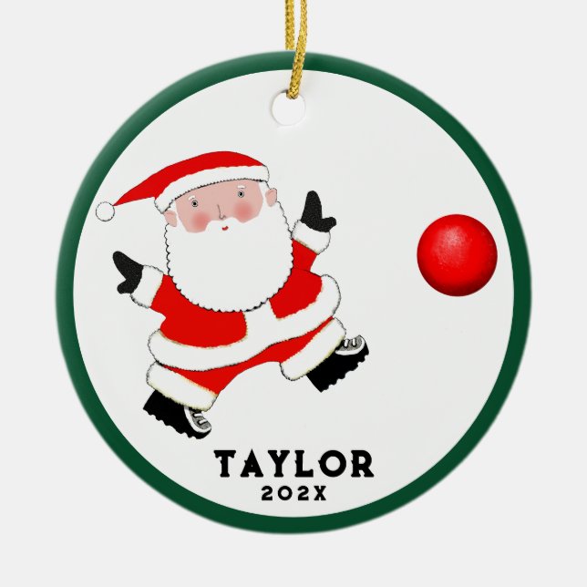 Kickball Christmas 2022 Collectable Ceramic Tree Decoration (Front)