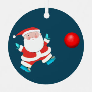 Kickball Holiday Keepsake Gifts Metal Tree Decoration