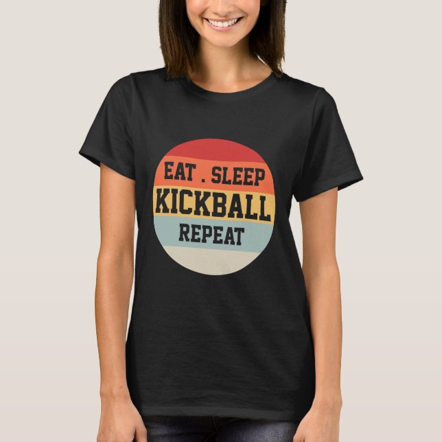Kickball Player Retro Funny Gift  T-Shirt (Front)
