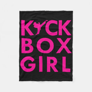 Kickbox Girl Karate Kickboxing Martial Arts Fleece Blanket