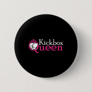 Kickbox Queen Is Kickboxing Girl Is Woman Kickboxi 6 Cm Round Badge