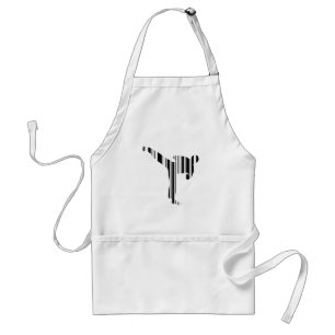 KICKBOXER BAR CODE Kickboxing Barcode Pattern Standard Apron
