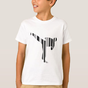 KICKBOXER BAR CODE Kickboxing Barcode Pattern T-Shirt