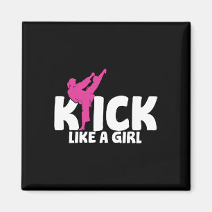 Kickboxer Girl Fighter Kickboxing Martial Arts Mma Magnet
