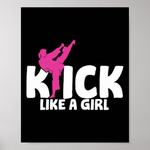 Kickboxer Girl Fighter Kickboxing Martial Arts Mma Poster