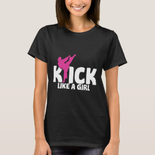 Kickboxer Girl Fighter Kickboxing Martial Arts Mma T-Shirt