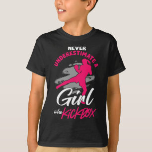 Kickboxer Girl Fighter Kickboxing Mma Sports Marti T-Shirt