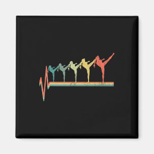 Kickboxer Girl Funny Kickboxing Heartbeat Gift Magnet