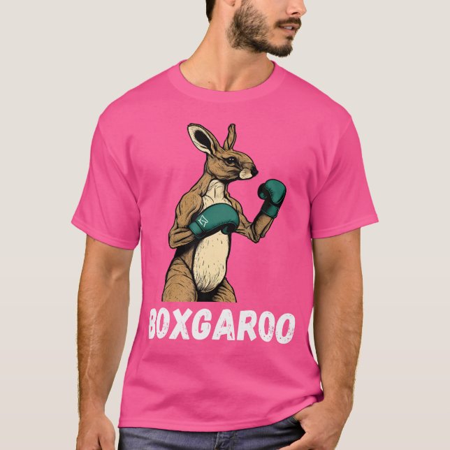 Kickboxer Kangaroo Boxer Boxing Gloves Kickboxing  T-Shirt (Front)