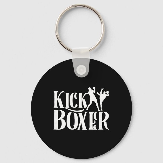 Kickboxer Kickbox Kick Boxing Kickboxing Martial A Key Ring (Front)