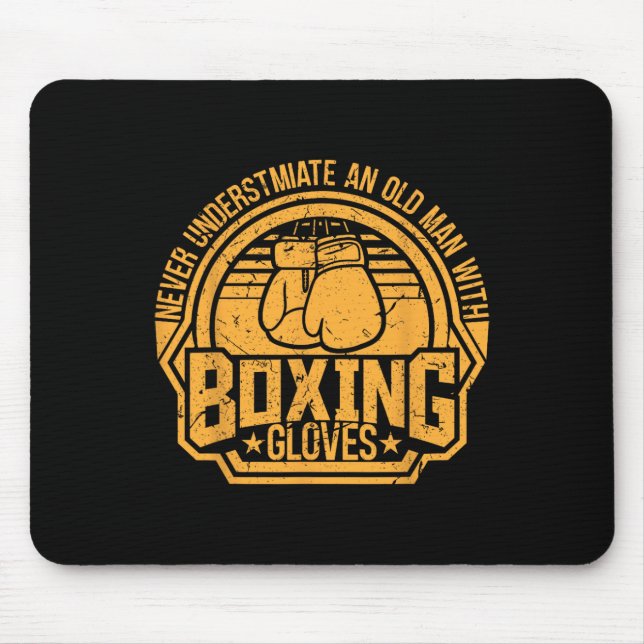 Kickboxer Kickboxing Boxer Boxing Vintage Design  Mouse Pad (Front)
